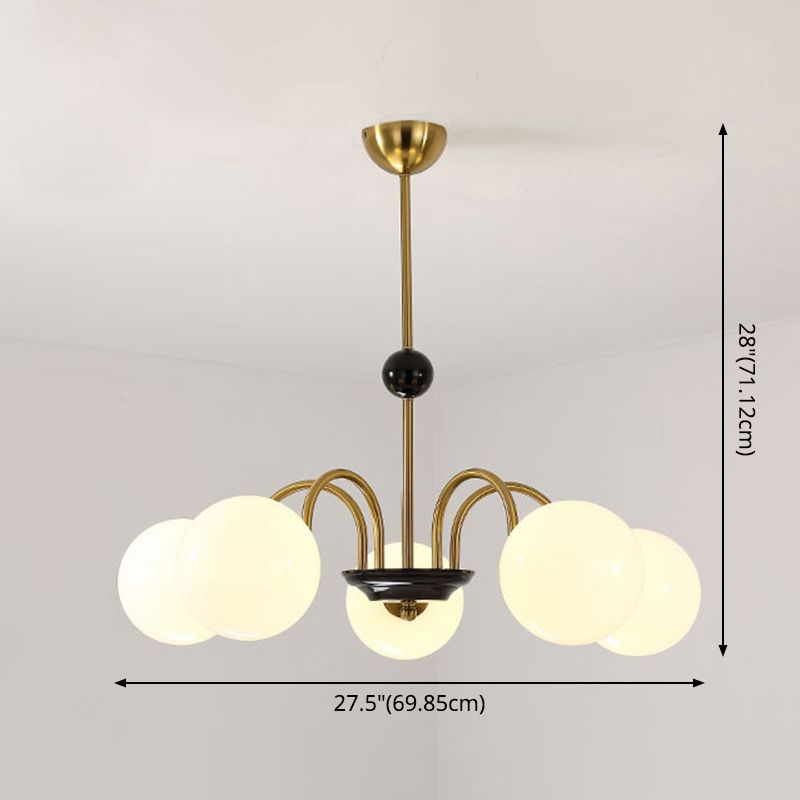 Modern Minimalist Design lampadario lampadario lampadario sferico a soffitto in vetro bianco