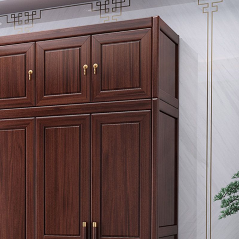 Contemporary Wardrobe Armoire Wood Wardrobe Closet with Doors and Drawers