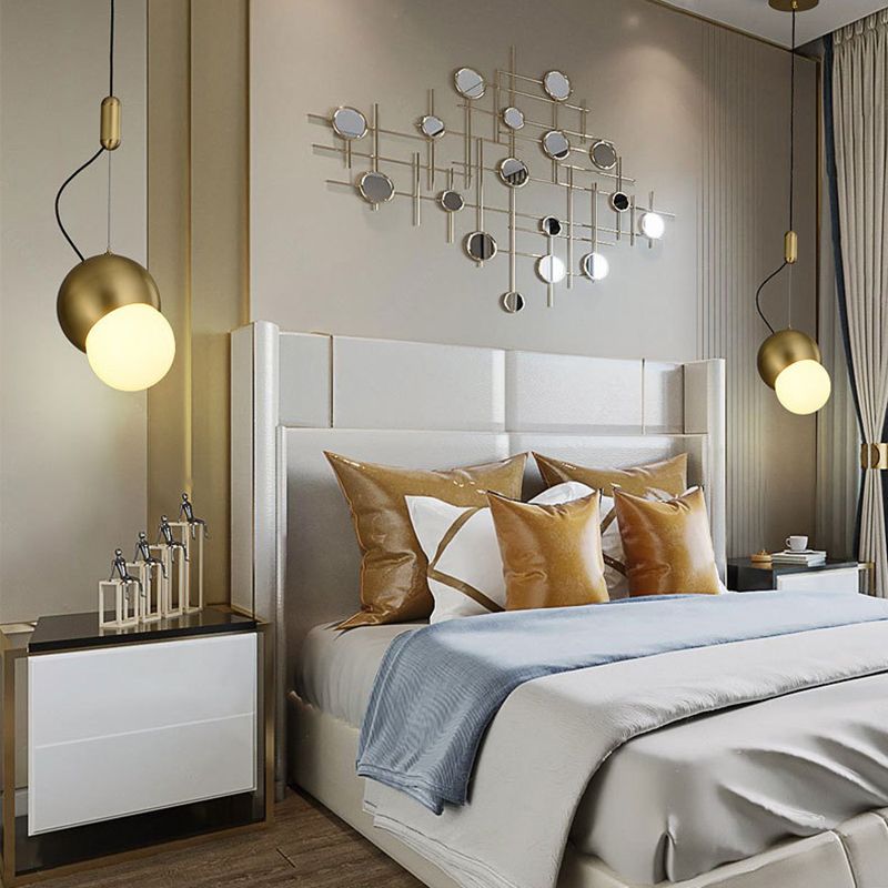 Luces de mutil de mutil de estilo moderno de bola de metal luces de techo colgantes