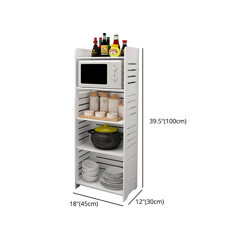 11.81"W Bookcase Contemporary Style Pure White Bookshelf for Home Office