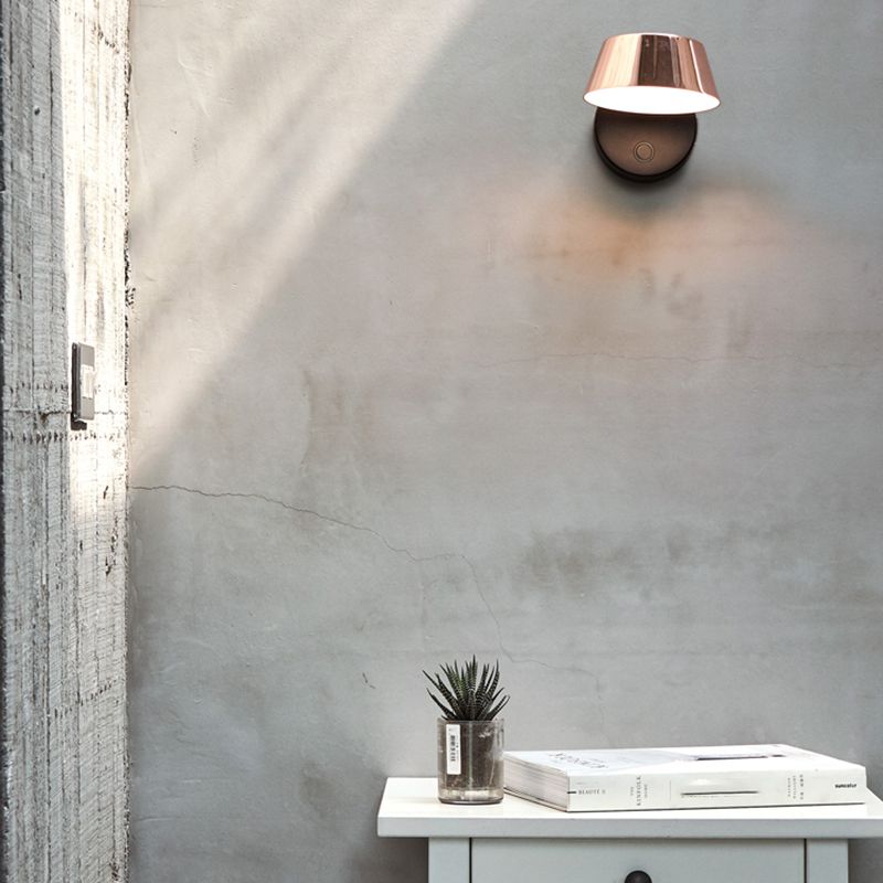 1-Light Modern Circle Reading Wall Lights Metal Wall Mounted Lamps for Bedroom