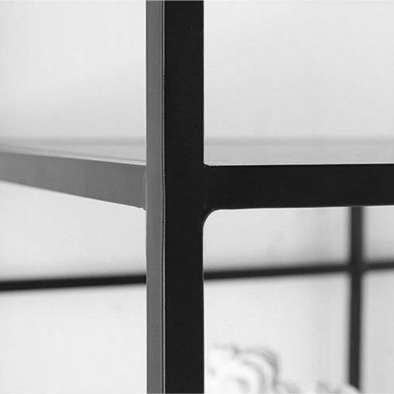 Glam Open Back Bookcase Standard Metal Bookshelf with Shelves