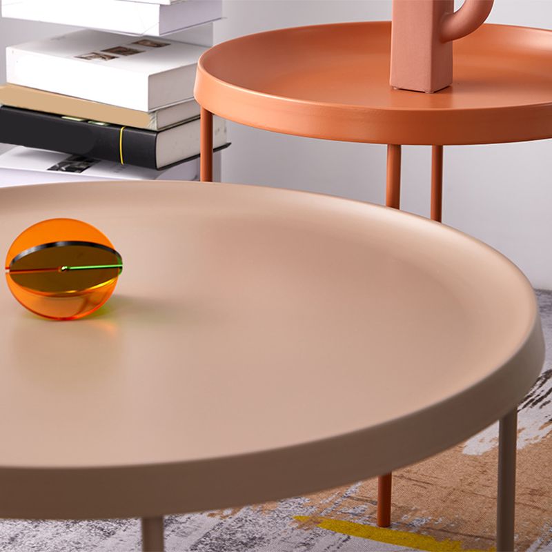 Mid-Century Modern Tray Top Coffee Table 4 Legs Iron Cocktail Table