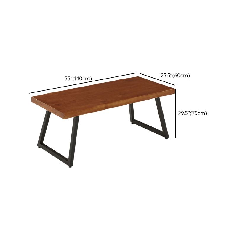 Solid Wood Industrial Dining Table Set 1/2/5/7 Pieces Brown Dinette Set for Home