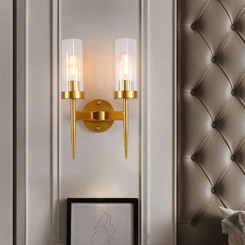 Minimalist Style Wall Sconce Lighting Geometric Glass Shade Wall Lighting Fixtures