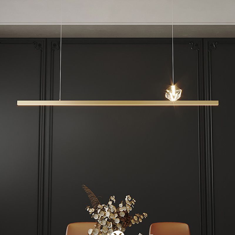 Simple Light Luxury Style LED Hanging Island Pendant Light for Dining Room