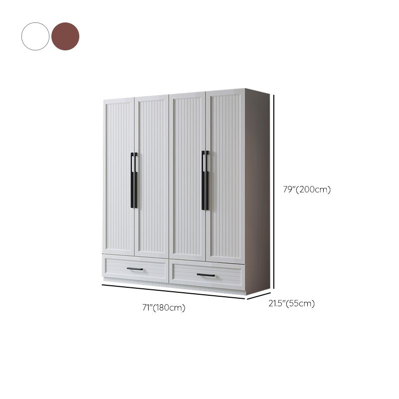 Modern Aluminum Multifunctional Wardrobe Freestanding Wardrobe with Self Close Drawers