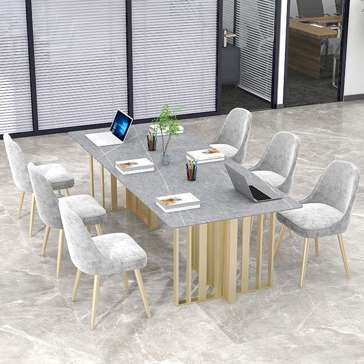 Industrial Style Writing Desk Rectangular Sintered Stone Office Desk for Office