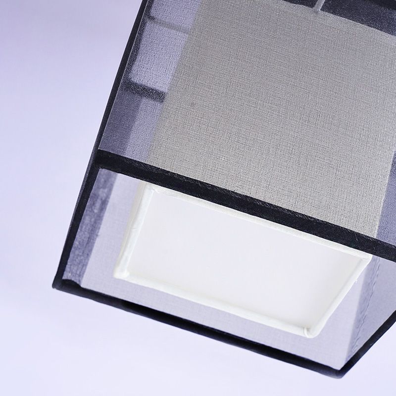 Single Head Flush Lamp Chinese Style Fabric Flush Ceiling Light for Living Room