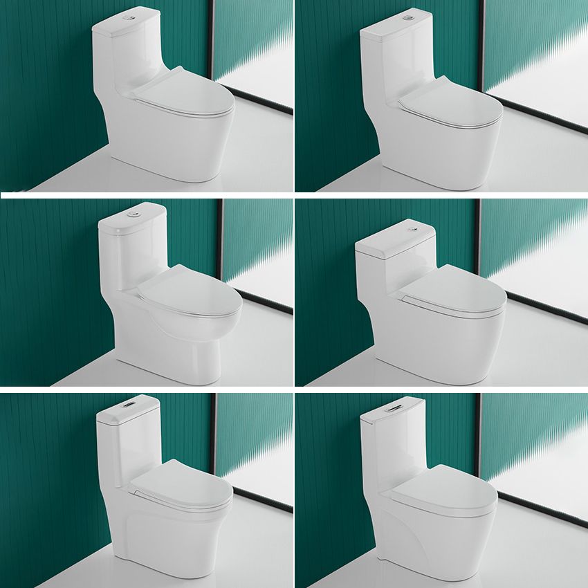 Traditional One Piece Toilet Floor Mounted White Toilet Bowl for Washroom