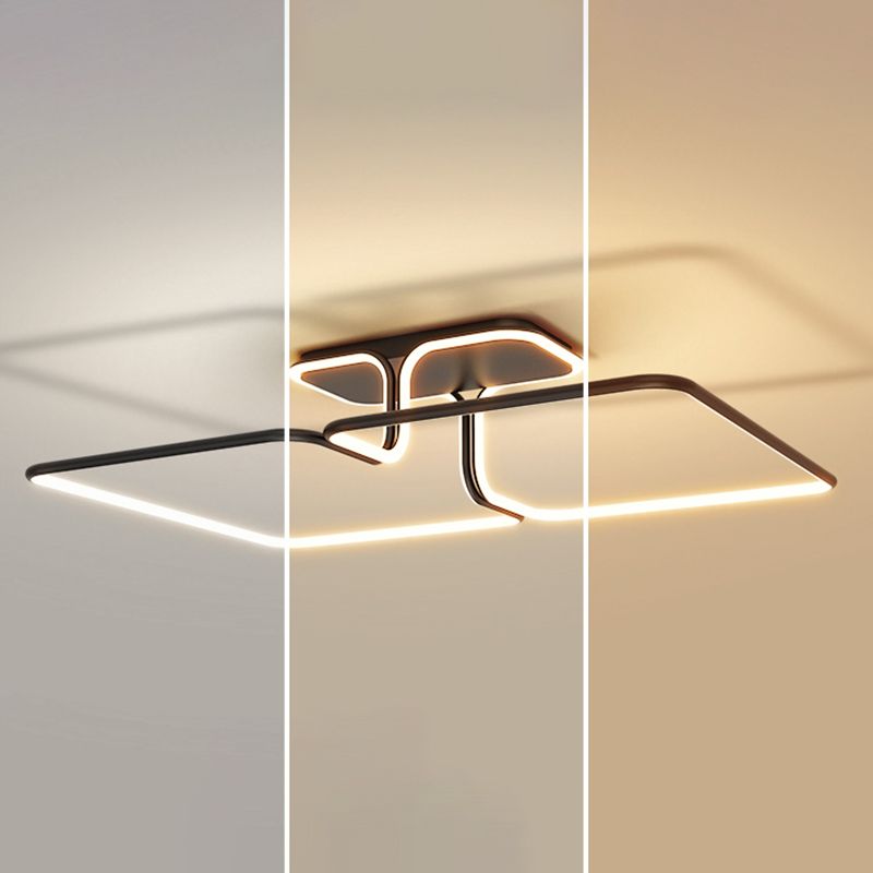 Luz de montaje de montura de color cuadrado de metal 2 2 luces Luz de techo de montaje con rasgo