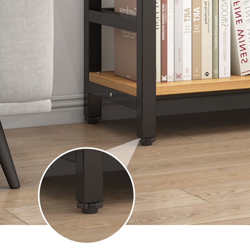 Modern Black Open Back Shelf Bookcase Shelves Included for Home Office