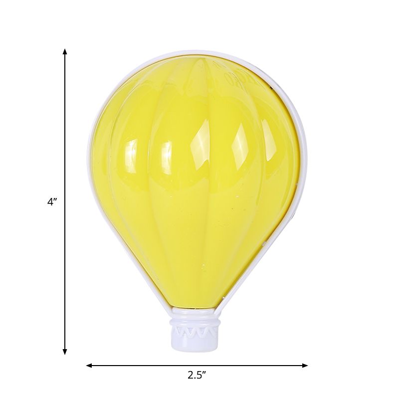Yellow Bulb-Shape Plug in LED Night Lamp Cartoon Plastic Wall Lighting Ideas for Bedside