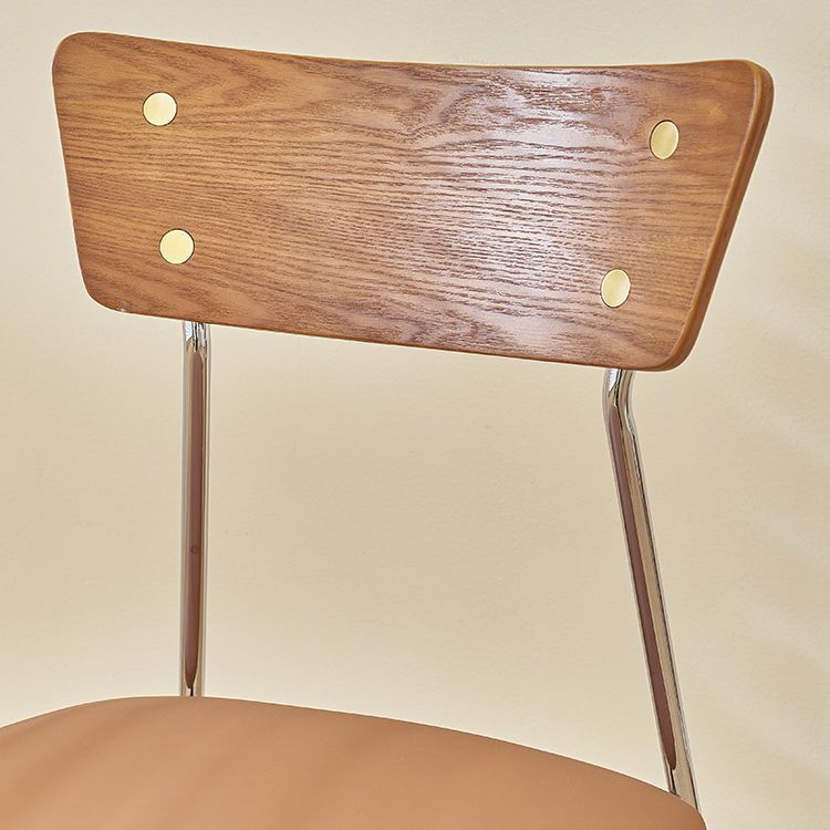 Industrial Style Upholstered Armless Dining Chairs Open Back Dining Side Chairs for Home