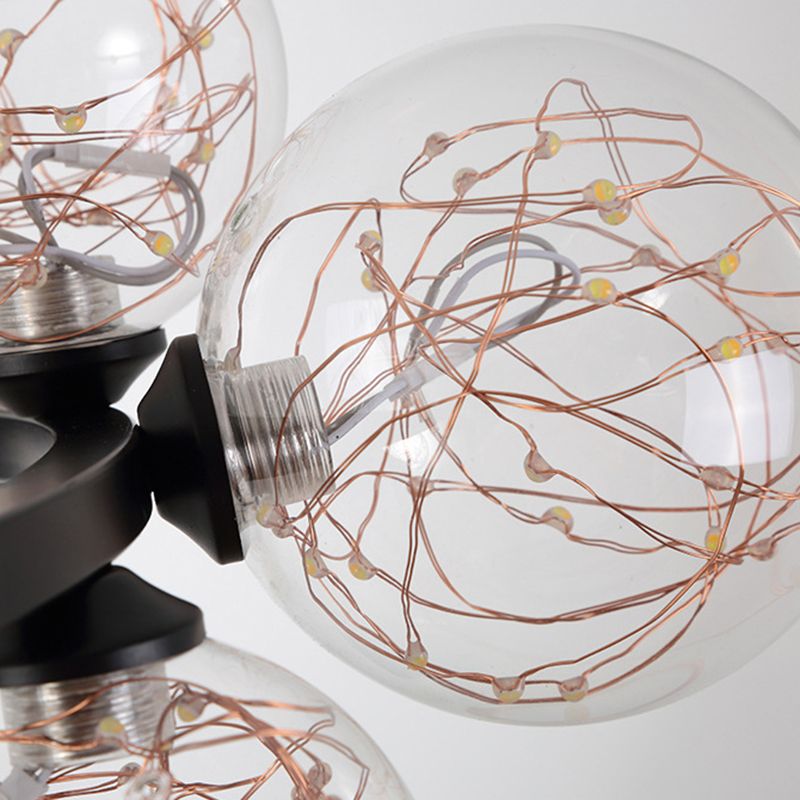 Modern Sphere Chandelier Lights Glass Chandelier Pendant Light for Living Room
