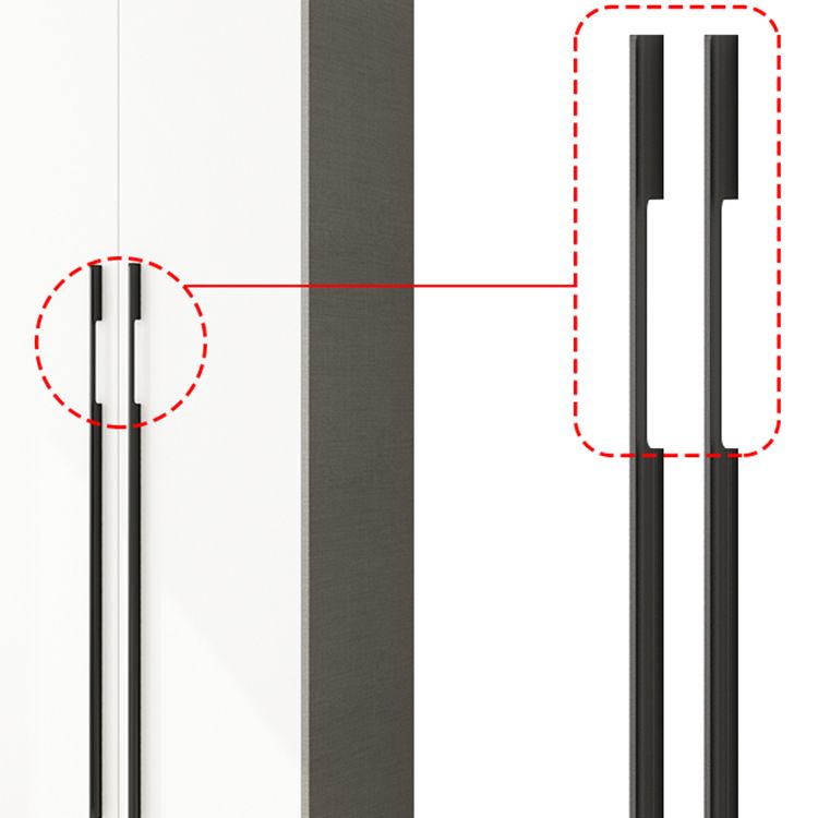 Engineered Wood Wardrobe Armoire Modern Home Wardrobe Cabinet with Solid Wood Clothing Rod