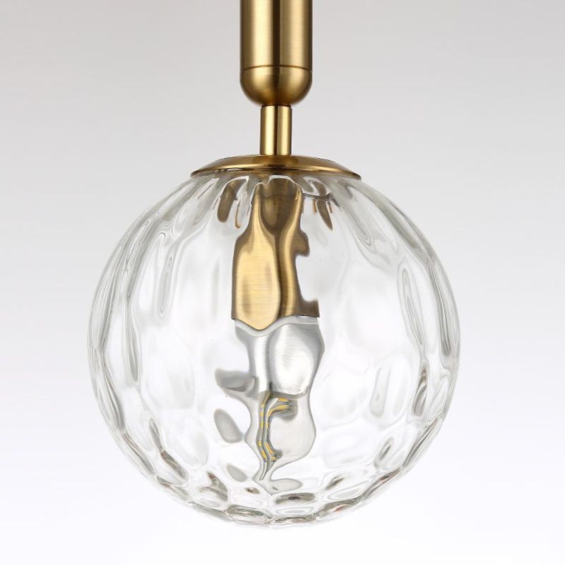 Sphere Shape Glass Wall Light Fixture Modern Style Wall Lamp for Dining Room