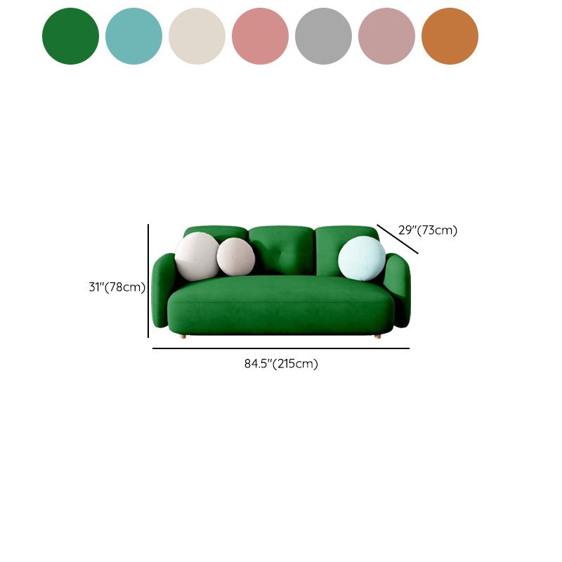 Ultra-Modern Cushions Rolled Arm Living Room Stationary Settee