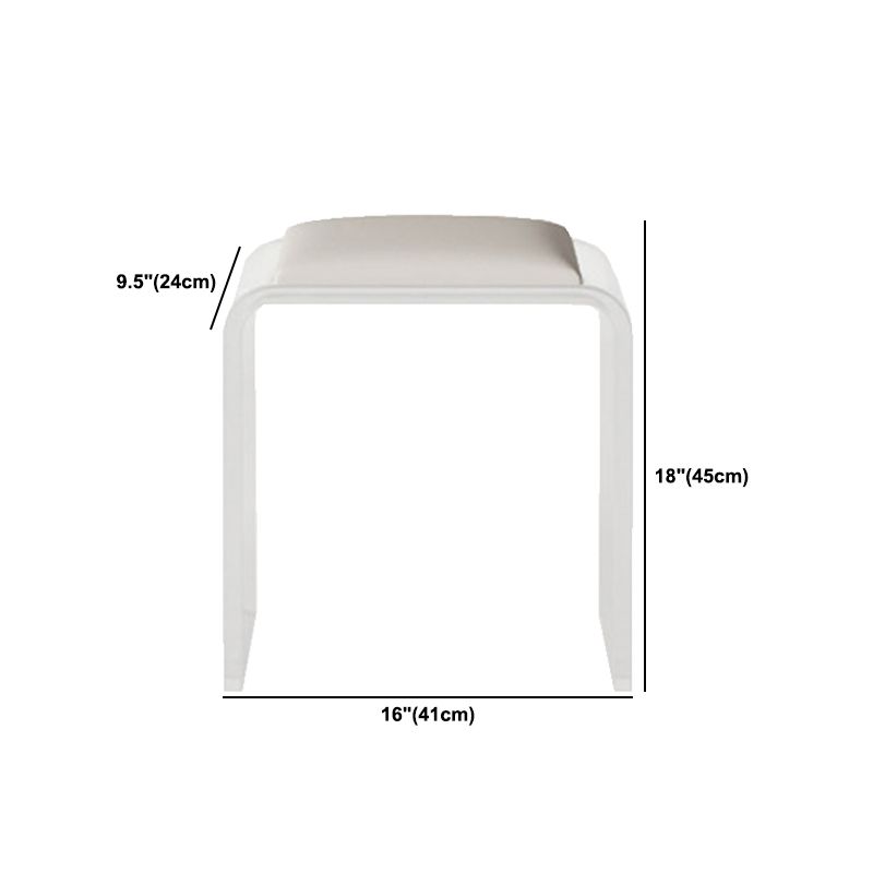 White Make-up Vanity with 2 Drawers and Stool for Bedroom 31.5" High