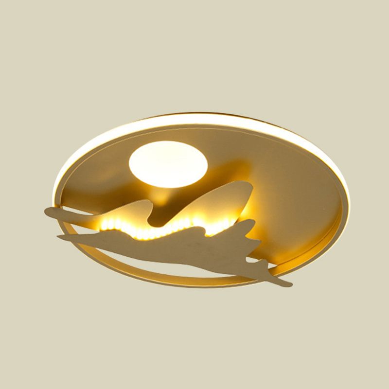 Nordic Berg/Seesterne Acryl Flush Licht LED Flush Mount Einbaubeleuchtung in Golden für Schlafzimmer