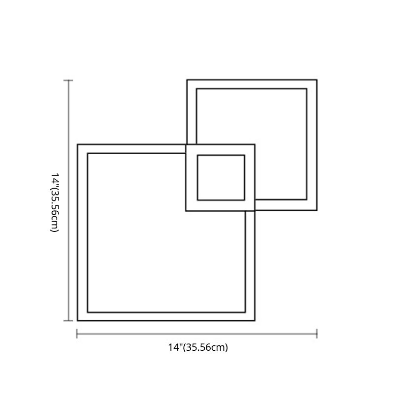 Square Lines Home Decorative LED Wall Lamp Modern Simplicity Style Aluminum Sconce Light for Living Room