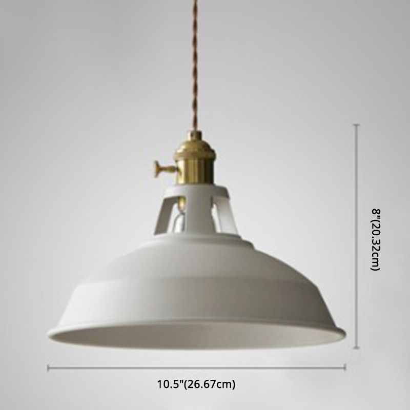 Kitchen Barn Metal Shade Pendant Lamp 1 Light Nordic Style Macaron Colored Hanging Lamp