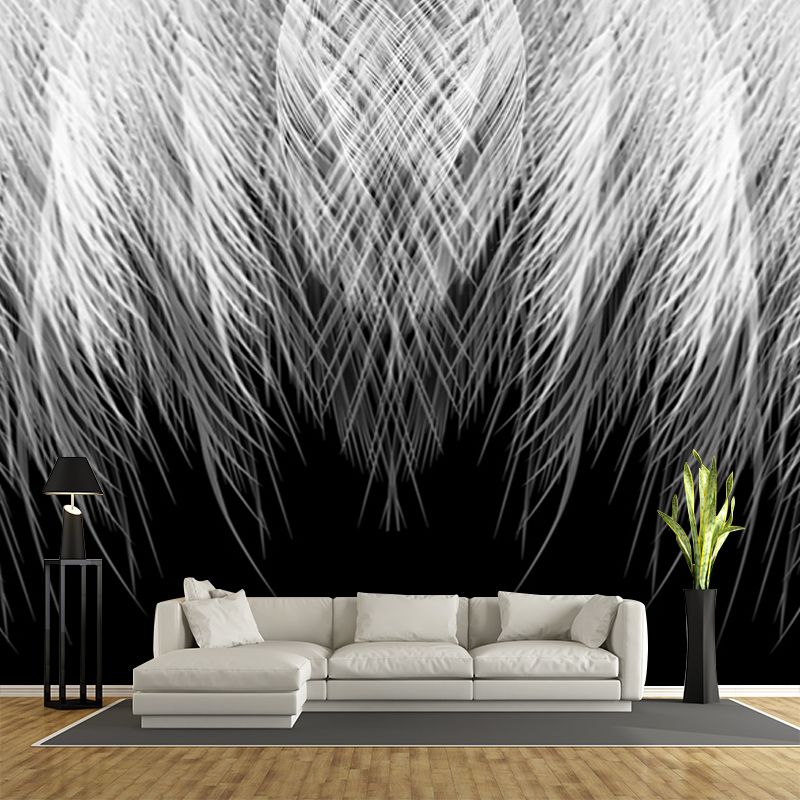Light Feathers Removable Wall Mural for Living Room Bedroom, Made to Measure