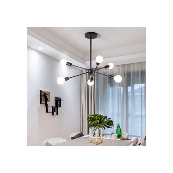 Lampadario a bulbo lampadario a sospensione in metallo vintage lampadario a sospensione in nero