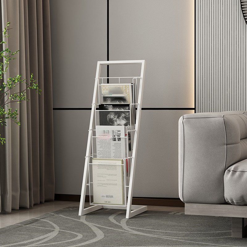 Industrial Iron Ladder Bücherregal Vertikales geschlossenes Rückenbuch für Wohnzimmer