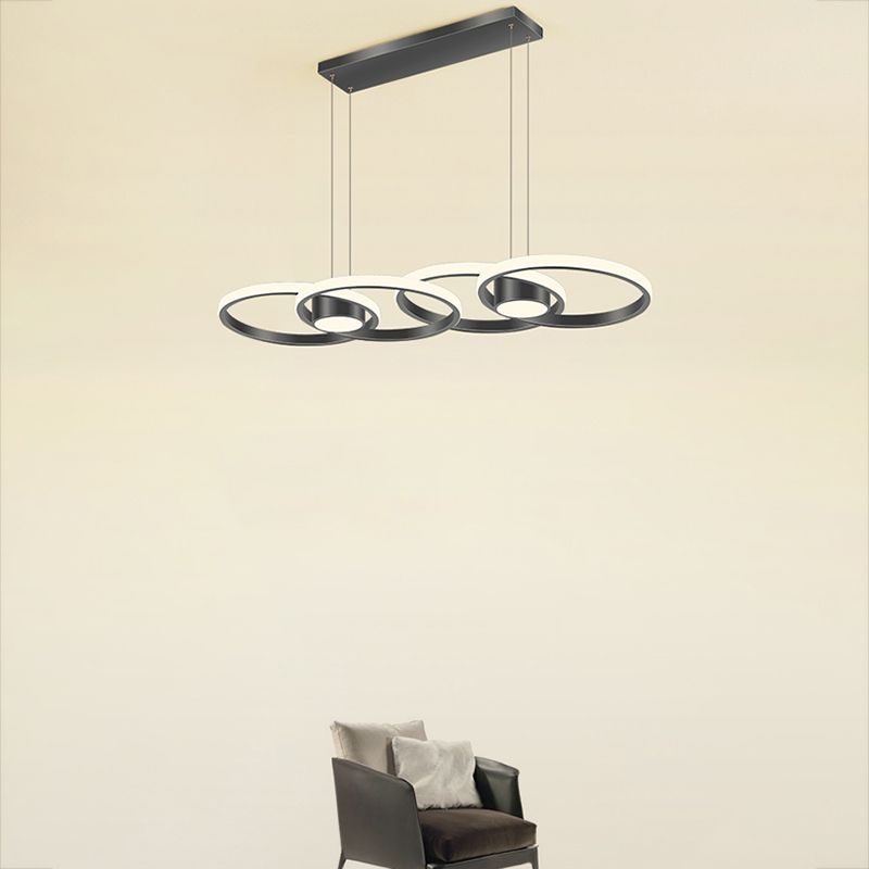 Idées d'éclairage d'île de forme de cercle