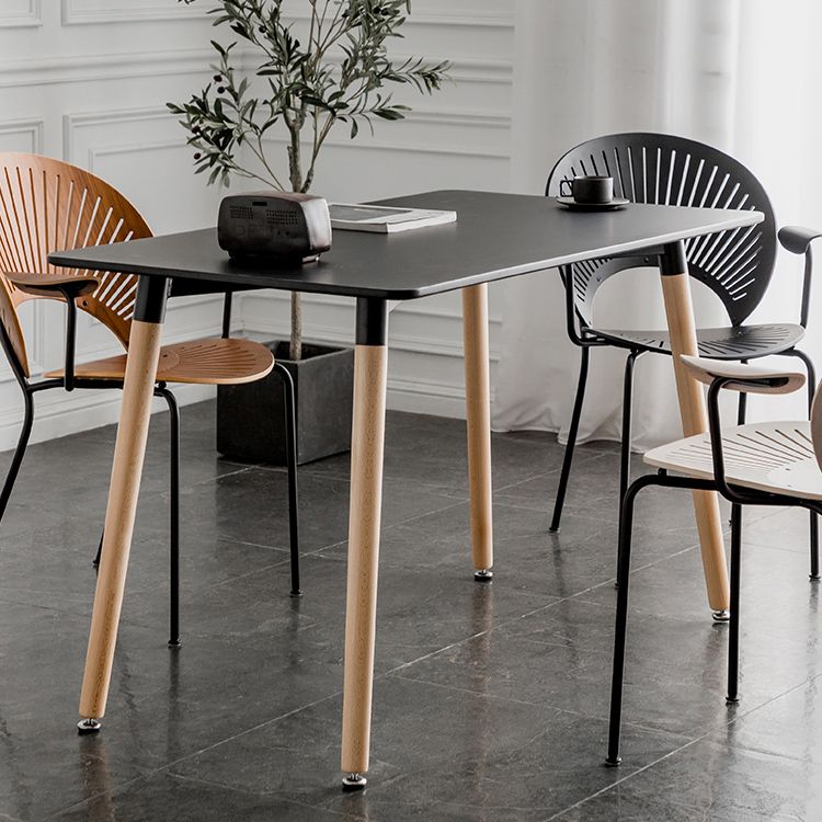 Eettafel in industriële stijl MDF 4 poten Eettafel voor eetkamer