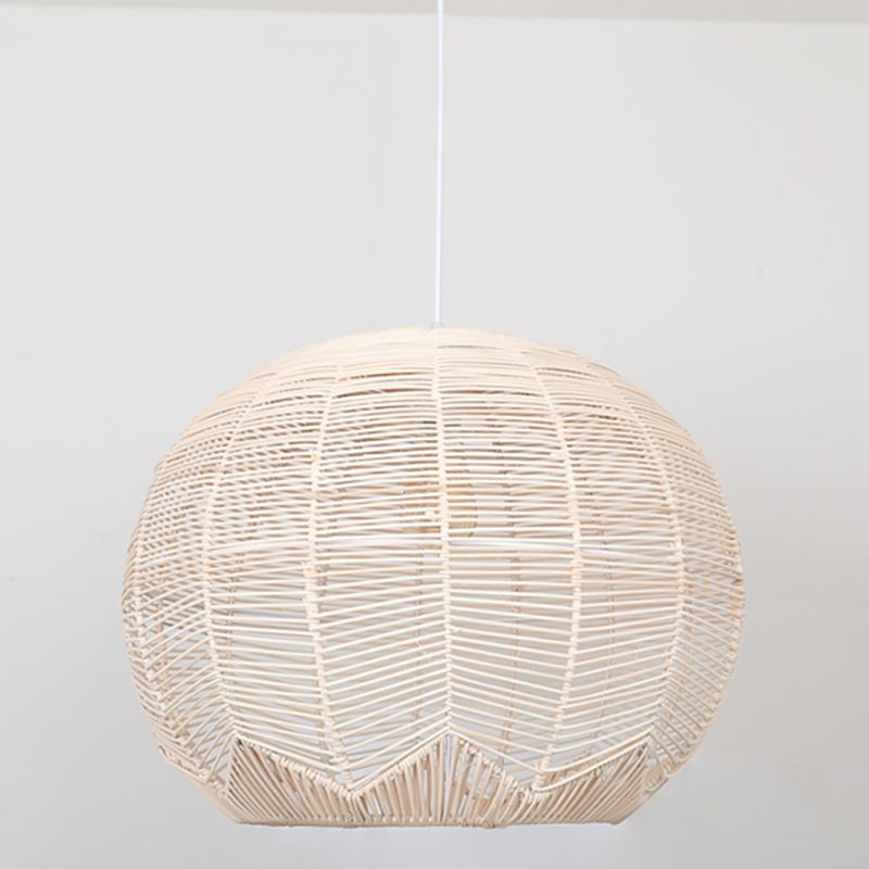 Zeitgenössischer Rattan hängende hängende kuppelte Lichtleuchte für Esszimmer