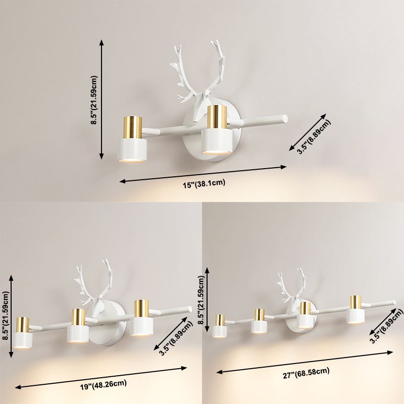 Antler Makeup Mirror Lamp Modern Simple Wall Light Fixture for Bathroom Washroom