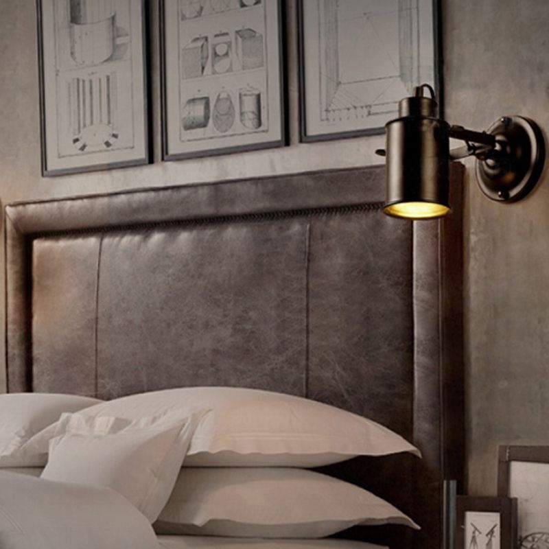 Einzigartige Schattenleuchte Industrial Style 1 Lichtmetall Wandleuchte Leuchte in Schwarz