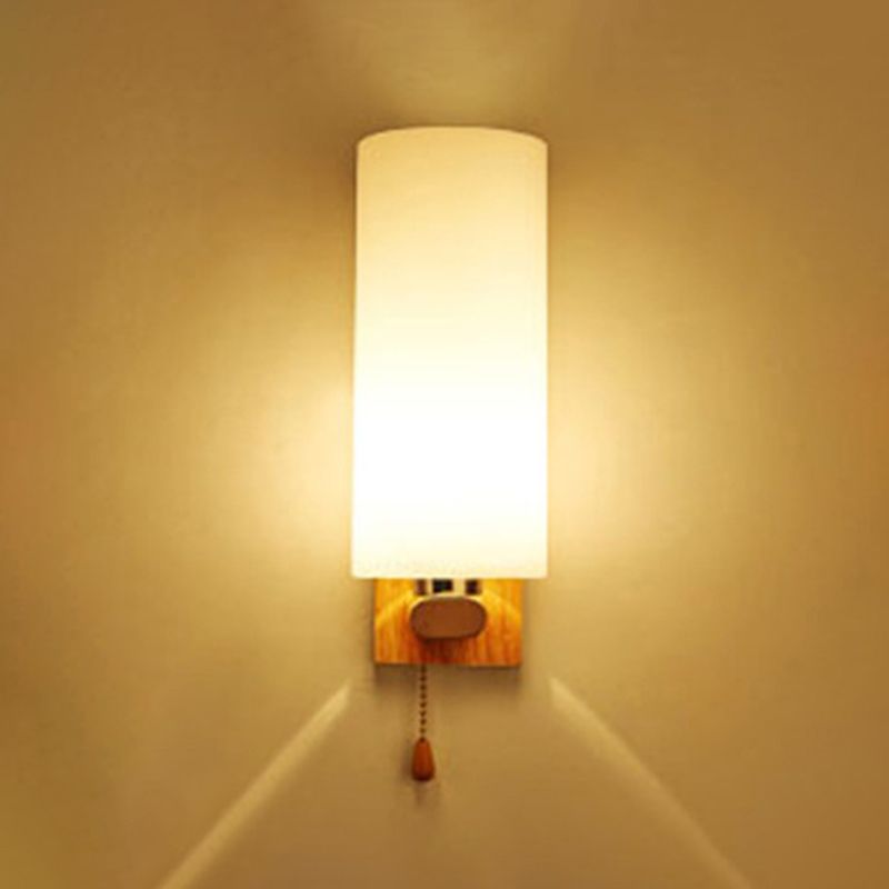 Ultra-modern Cylinder Wall Mount Lighting Glass Wall Mounted Light Fixture for Living Room