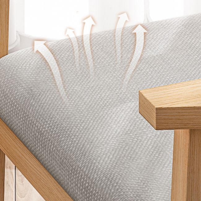 Chaise de salle à manger en bois avec fauteuil à dossier massif en bois d'hévéa scandinave avec pieds naturels