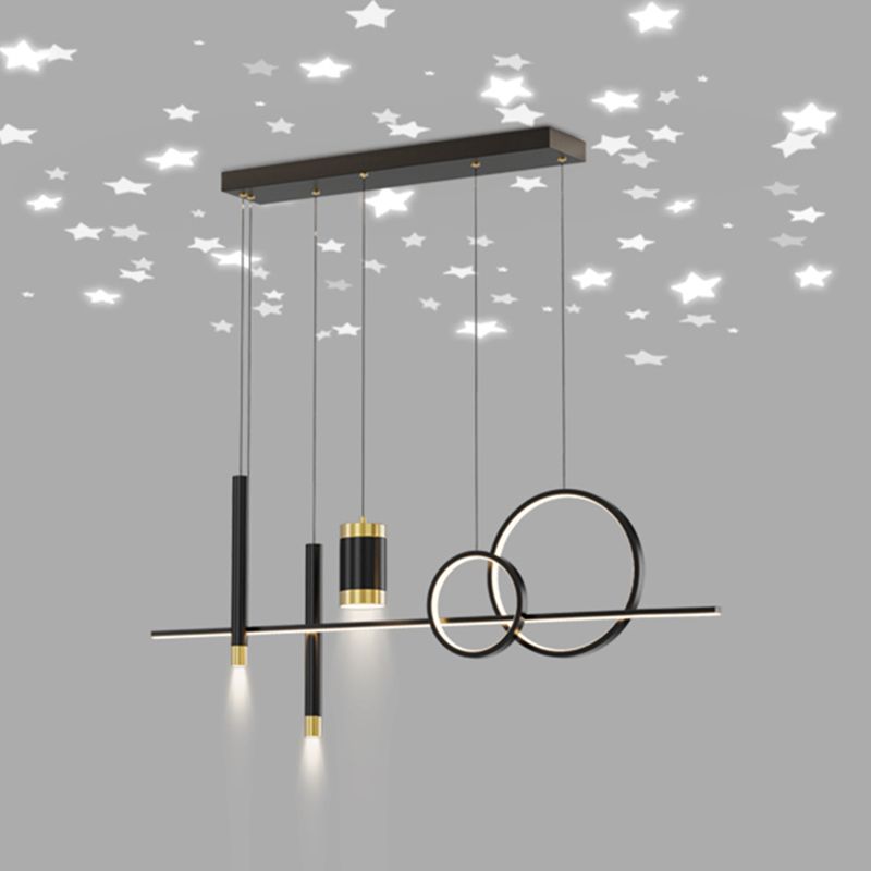 Spherical Shape Island Lights Contemporary Style Metal Island Lighting