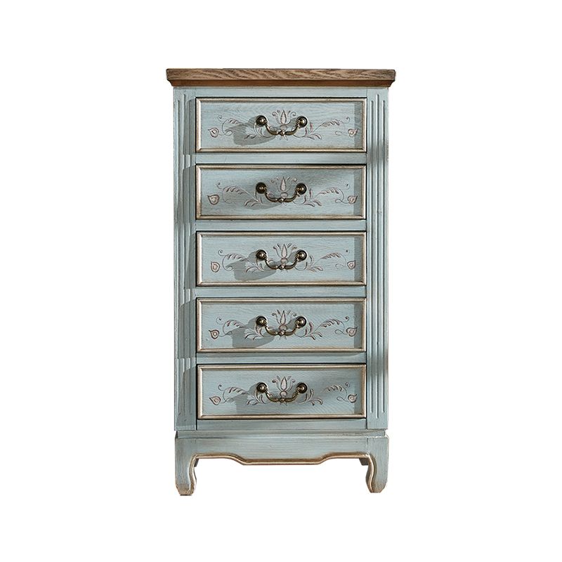 Coastal Storage Chest Dresser Solid Wood Dresser with 5/7 Drawers , 14.04 Inch W