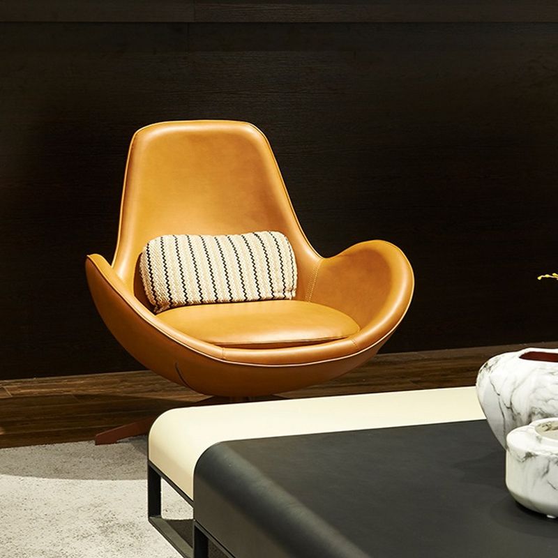 33.85" Wide Arm Chair Flared Arms Accent Chair with 4-Star Leg