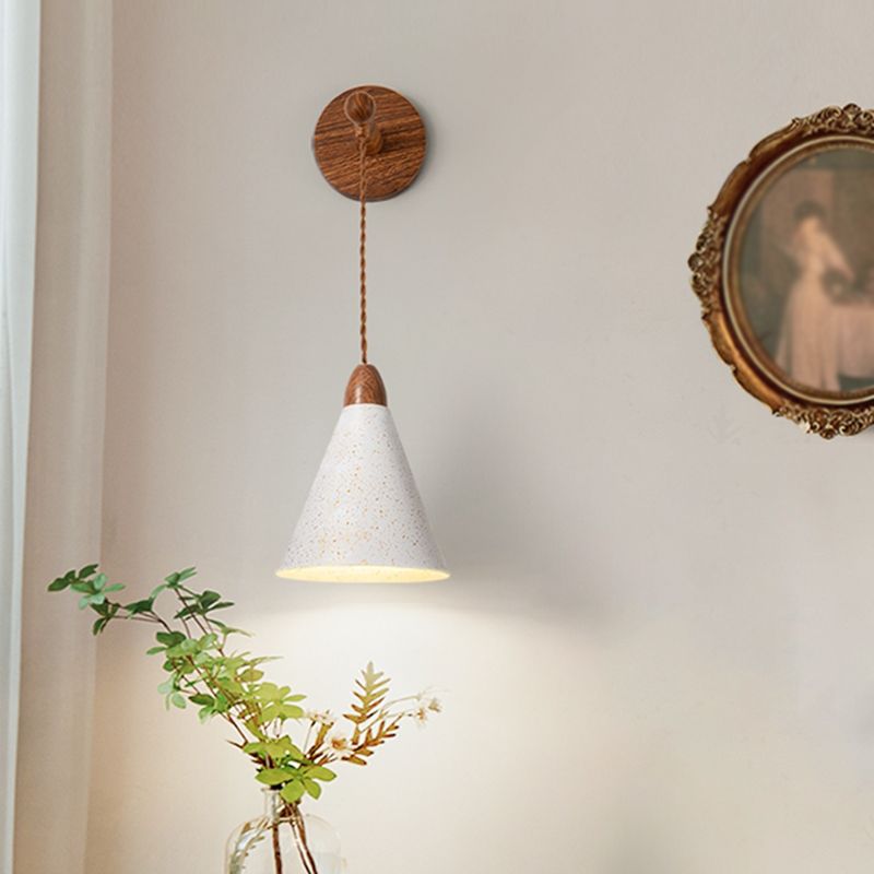 Contemporary Metal Wall Sconce Lighting Cone Shape Wall Lamp for Living Room