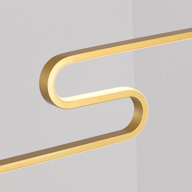 Modern Metal Island Lighting Ideas Linear Chinese Chandelier Lamp for Dining Room