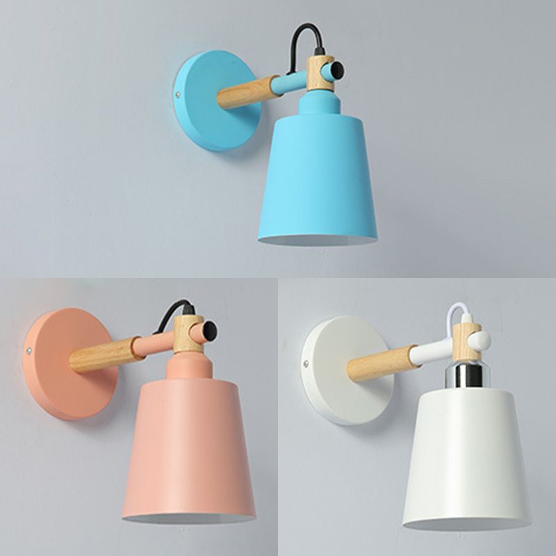 1 Light Metal Wall Mounted Wall Lights Modern Cone Wall Lamp Sconce for Foyer and Hall