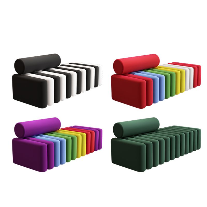 Velvet Contemporary Standard Sofa Armless Sofa for Living Room, Apartment