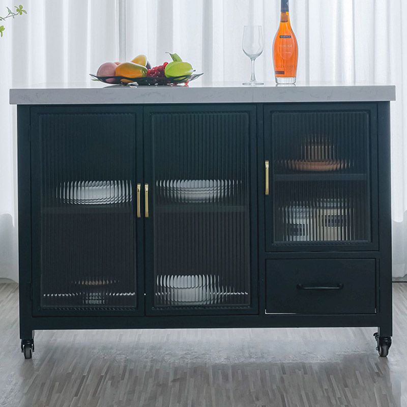 Modern Kitchen Island Table Dining Room Kitchen Island with Storage Cabinet