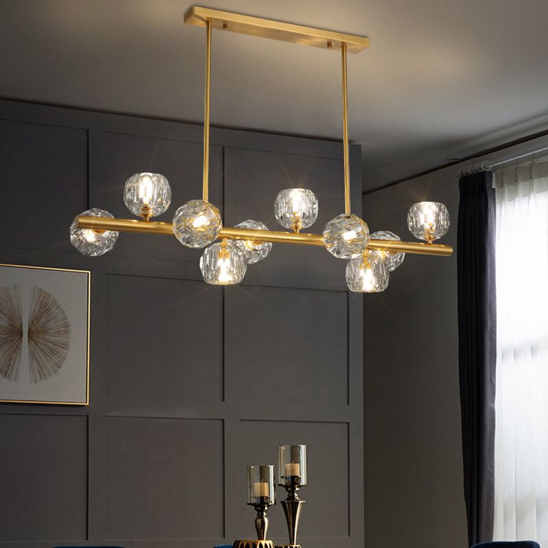 Modernist Ball Shape Island Pendants Crystal Pendant Lights for Dining Room