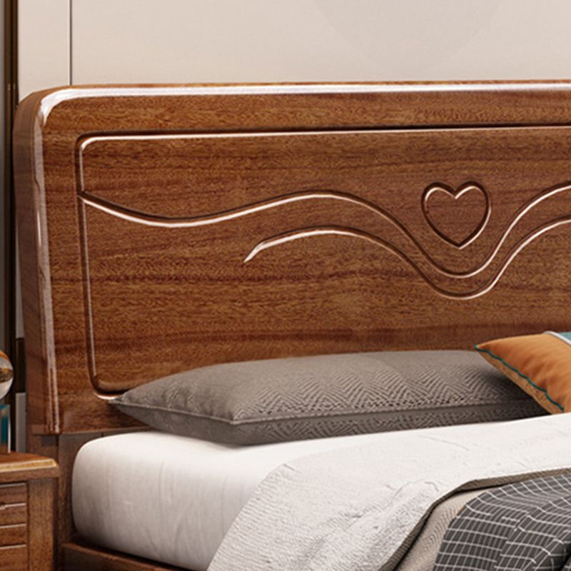 Brone Bed Panel Rectangular with Headboard Walnut Standard Bed