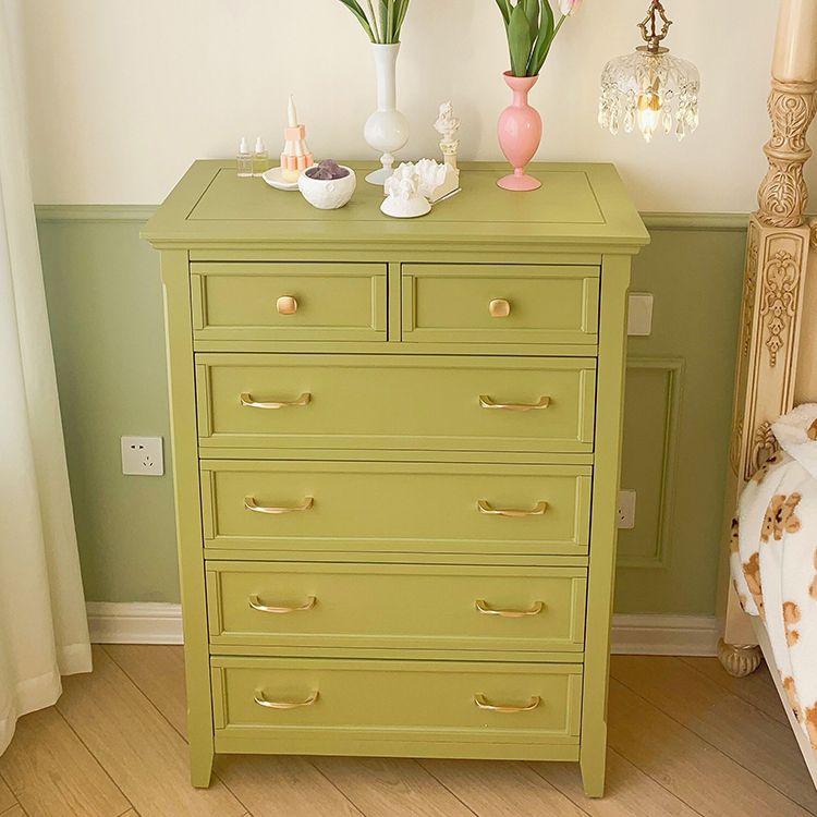 Rubber Wood Glam Dresser Horizontal Storage Chest without Mirror