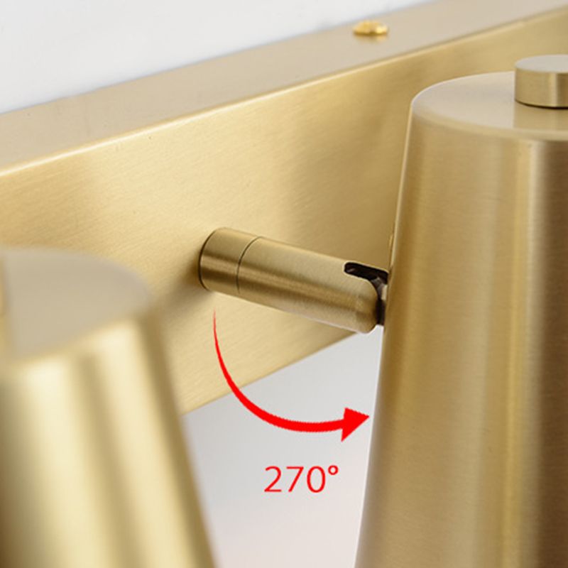 Metalen conische wandonderzoek verlichting hedendaagse stijl wandlamp in goud in goud