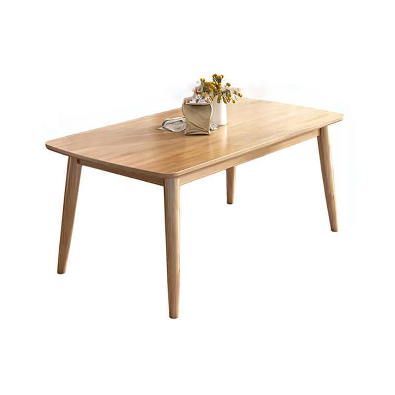 Modern Rectangle Shape Khaki Dining Set Solid Wood Standard Dining Set for Kitchen