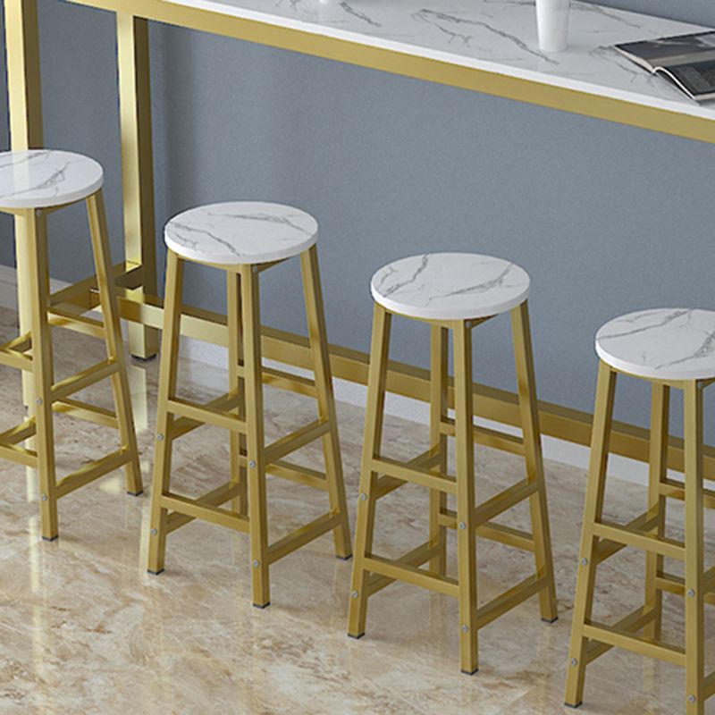 1/4/5 Pcs Manufactured Wood Bar Set with Metal Stools for Small Places